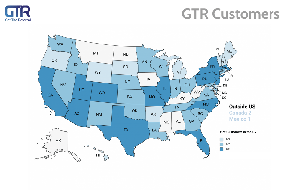 GTR Customer Map 2022