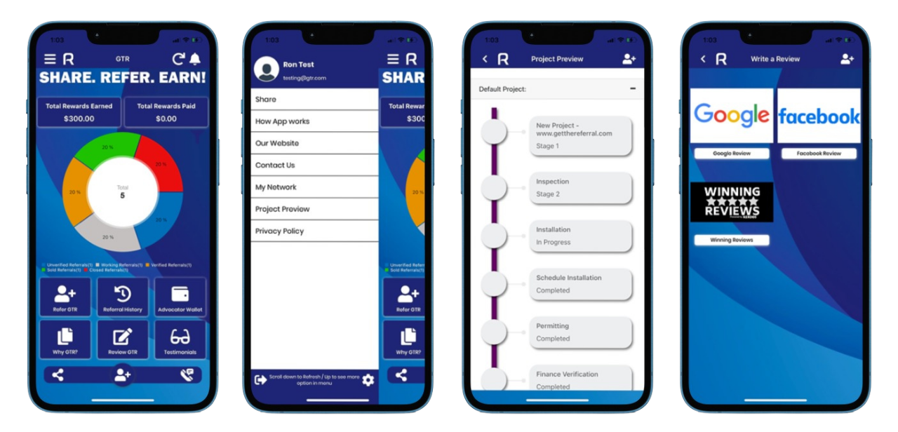 GTR App Features